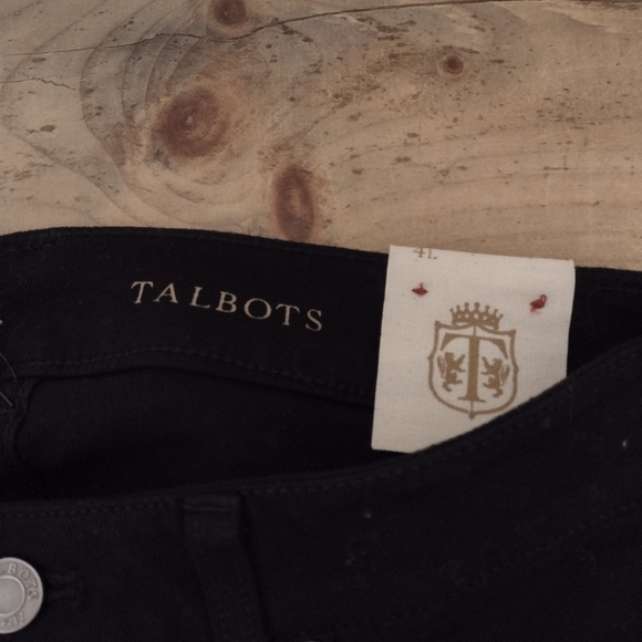 Talbots Black Heritage Straight Leg Slim Ankle Jeans Size 4L NWT Inseam 32" - Picture 2 of 13